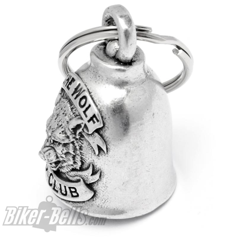 Einsamer Wolf Biker-Bell Lone Wolf No Club Motorrad Glücksglöckchen Ride Bravo Bell